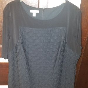 NWT plus size black midi